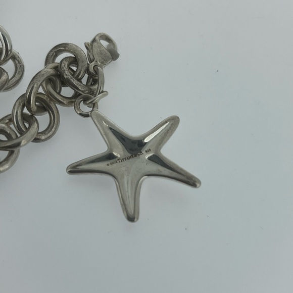 Authentic Tiffany & Co. Sterling Silver Turquoise Starfish Heavy Bracelet 7.25” - Picture 5 of 9